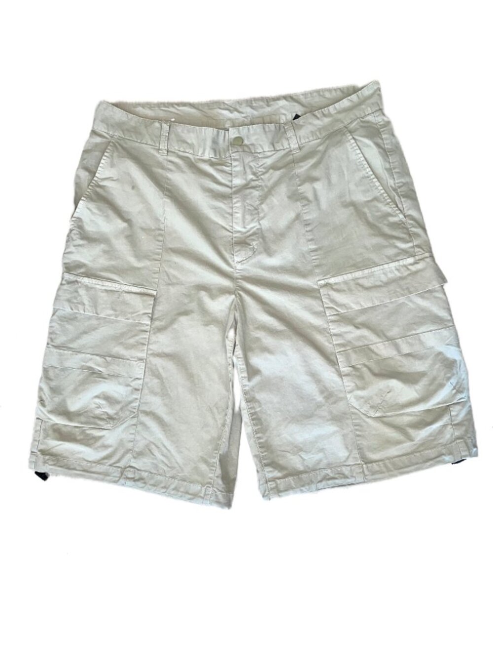 ZARA Men’s Khaki Cargo Bermuda Shorts Size 34 Utility Multi-Pocket
